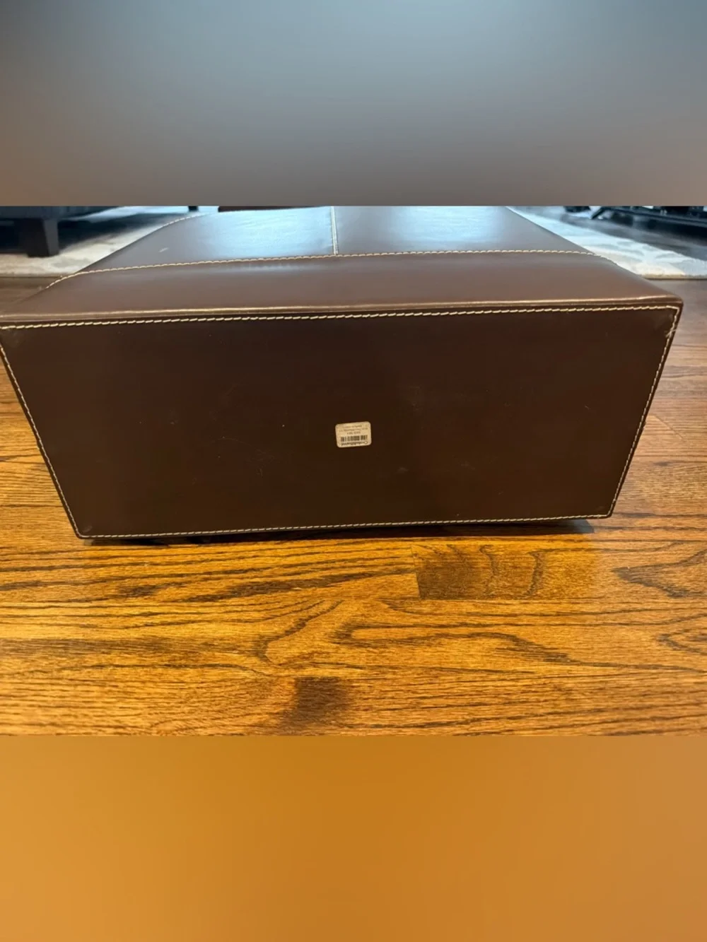 Crate and Barrel Brown Leather Magazine Holder, excellent condition